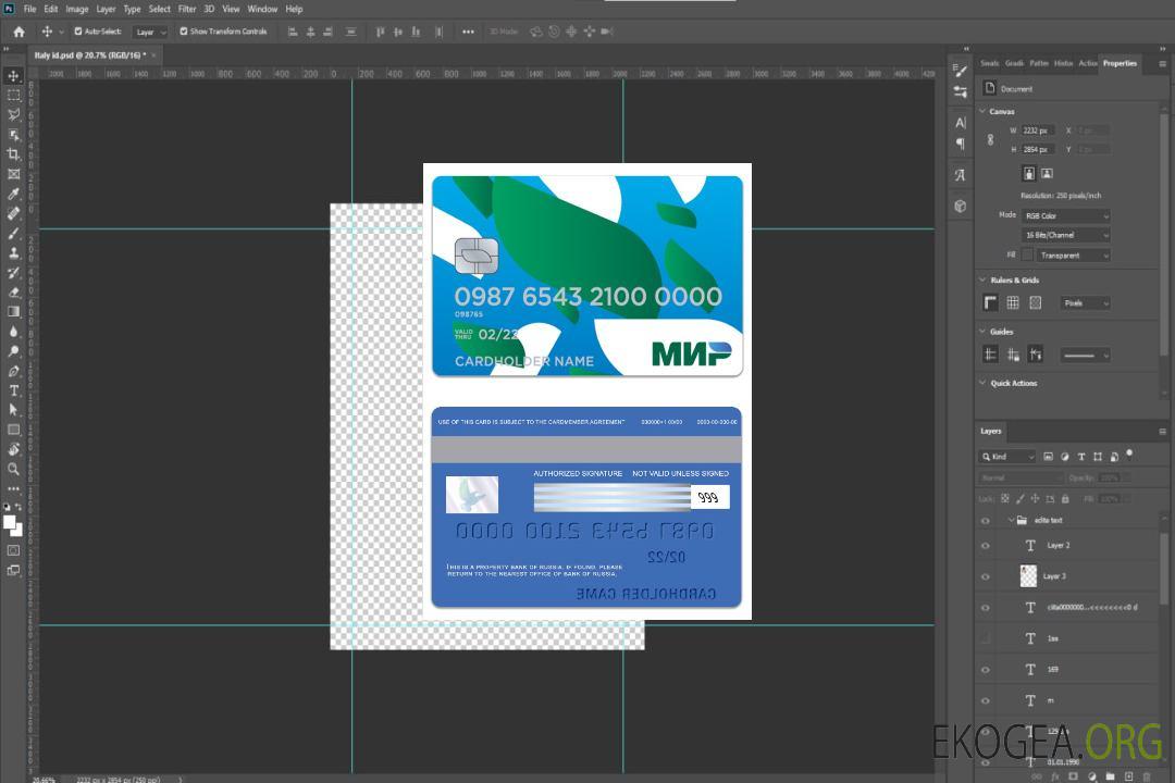 Carte Mir de la Banque de Russie de Russie template Carte Mir de la Banque de Russie de Russie template